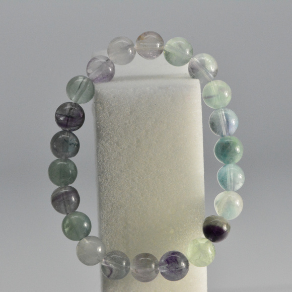 Fluorite Bracelet - Stretch bracelet gemstones - Picture 4 of 5